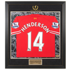 LFC Signed Henderson Match Shirt Aston Villa Home