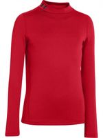 Boys Coldgear Evo Fitted Longsleeve Mock Top Red