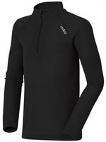 Kids Base Layer Warm Long Sleeve Turtle Neck 1/2 Zip Black