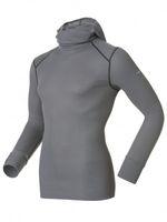 Mens Base Layer Warm Long Sleeve Crew Neck Facemask Grey