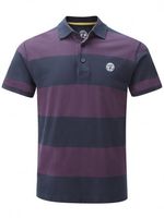 Mens Booth Stripe Polo Shirt Purple