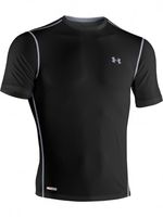 Mens Heatgear Sonic Fitted Shortsleeve T Shirt Black
