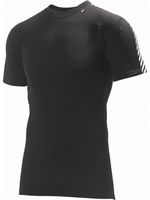 Mens HH Dry Stripe T Shirt Top Black Baselayer