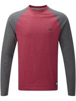 Mens Melville Long Sleeve Raglan T-Shirt Red