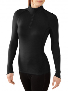 Womens Base Layer NTS Light 195 Zip Top Black