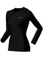 Womens Base Layer Warm Long Sleeve Crew Neck Black