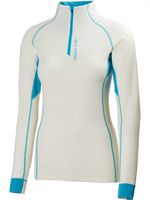 Womens HH Warm Flow High Neck 1/2 Zip Top White Baselayer