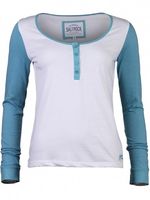 Womens Slide Henley Top Turquoise