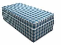 Budget 2ft 6in Small Single Bed Base only in Blue Check