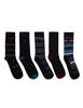 Jeff Banks 5 Pack Fairisle Designed Sock Gift Set 0 Black
