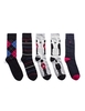 Jeff Banks 5 Pack Patterned Sock Gift Set 0 Grey