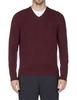 Jeff Banks Wine V Neck Jumper Med Wine