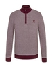 Jeff Banks ZippedNeck Cotton Cardigan Sml RED