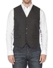 Stvdio by Jeff Banks Charcoal Herringbone Check Waistcoat 40L Charcoal