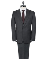 Stvdio by Jeff Banks Charcoal Pindot Peak Lapel Tailored Fit Suit Jacket 48R Charcoal