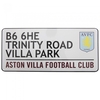 Aston Villa FC Official Trinity Road Villa Park Metal Football Club Street Sign
