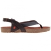 Creta Toe Post 0446 Sandal Tinted Brown,  leather flip with adjustable backstrap