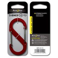 S-Biner Plastic 4 Red,  Unique,  two-in-one S-Biner offers functionality for a nearly endless variety of uses!
