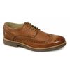 ALMOND Mens Leather Brogue Shoes Burnished Tan