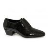 DIEGO Mens Patent Leather Lace Up Cuban Heel Oxford Shoes Black