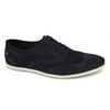 DILLON Mens Suede Leather Brogue Shoes Navy