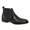 EDWARD Mens Chelsea Gusset Brogue Boots Black