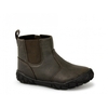 HENDON Boys Side Zip Faux Leather Boots Brown