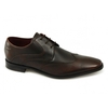 JOHNSON Mens Leather Wingtip Shoes Brown