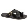 ORLANDO Mens Leather Mule Sandals Brown