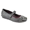 PLUM Girls Buckle Velcro Bar Cushion Shoes Black