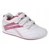 RAGTIME Girls Kids Triple Velcro Trainers White/Pink