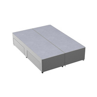 Basic Divan Base - Small Double - Silver - 2 Drawers