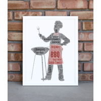 Barbecue King - Personalised BBQ Word Art Gift