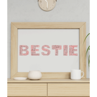 BESTIE Word Art Print