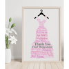 Bridesmaid Dress Word Art Gift