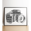 Camera Word Art - Personalised Photographer Gift