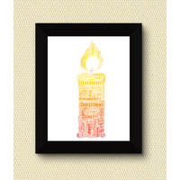 Candle Word Art Print