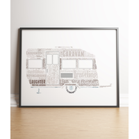 Caravan Word Art Print - Perfect Gift for Caravanners