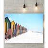 Colourful Beach Huts Canvas Picture