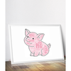 Cute Pig Word Art Print