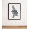 Denbighshire - Personalised Word Art Map