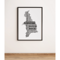 Denbighshire - Personalised Word Art Map