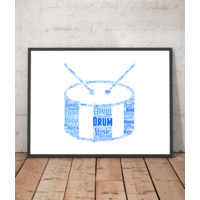 Drum Word Art Print