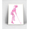 Female Golfer Personalised Word Art Gift