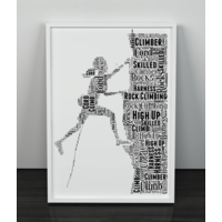 Female Rock Climber Word Art Gift