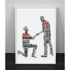 Gay Male Personalised Word Art Engagement Gift