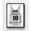 Hockey - Basketball - Netball Vest Word Art Print