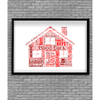 House Word Art - Personalised House Warming Gift