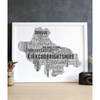 Kirkcudbrightshire - Personalised Word Art Map
