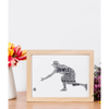 Lady Bowls Player Word Art Print - Ladies Bowls Gift